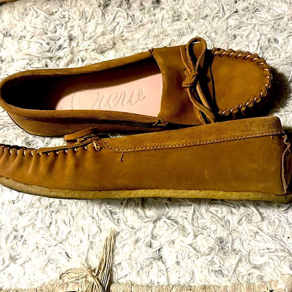J. Crew Brown Suede Moccasin Loafers